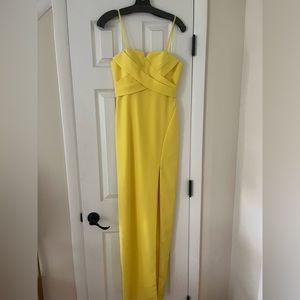 Gorgeous Aidan Yellow Gown. New With Tags
